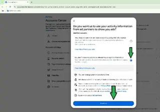 A picture showing you where to click in order to follow the instructions on the left.