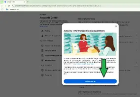 A picture showing you where to click in order to follow the instructions on the left.