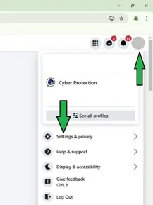 A picture showing you where to click in order to follow the instructions on the left.