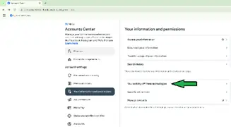A picture showing you where to click in order to follow the instructions on the left.