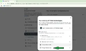 A picture showing you where to click in order to follow the instructions on the left.