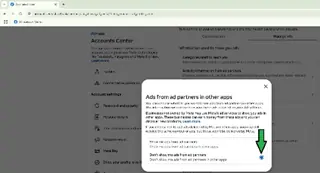 A picture showing you where to click in order to follow the instructions on the left.